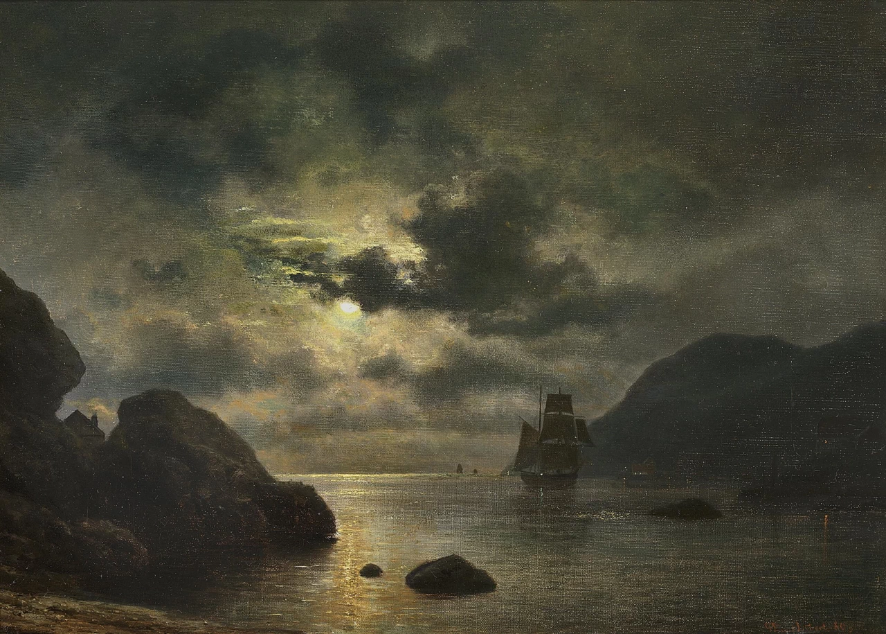 Chiaro di luna sul mare, 1880